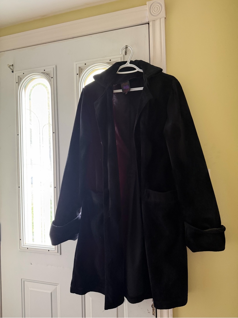 Cruella Goth Velour black Women's Coat - Unbranded Elegant Winter Jacket